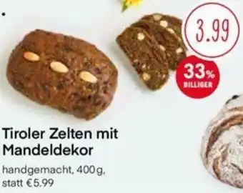 MPreis Tiroler Zelten Mit Mandeldekor 400g Angebot