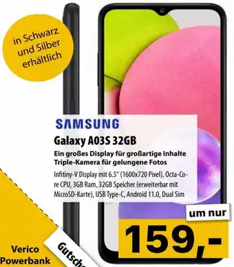 Cosmos Samsung Galaxy A03S 32GB Angebot