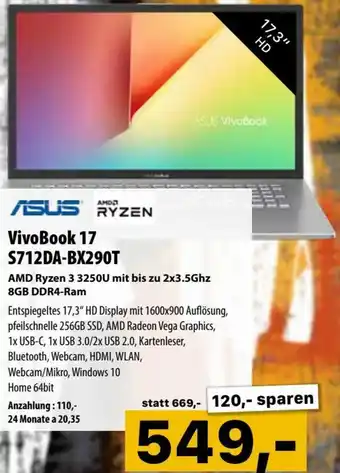 Cosmos Asus VivoBook 17 S712DA-BX290T Angebot