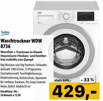 Cosmos Waschtrockner WDW 8736 Angebot