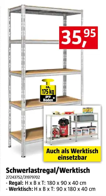 Bauhaus Schwerlastregal/Werktisch Angebot