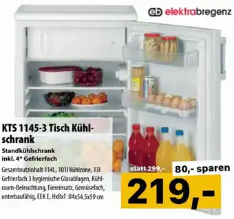 KTS 1145-3 Tisch Kühl-Schrank