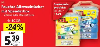 Lidl Feuchte Allzwecktücher mit Spenderbox Angebot