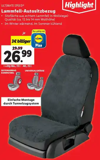 Lidl Lammfell-Autositzbezug Angebot