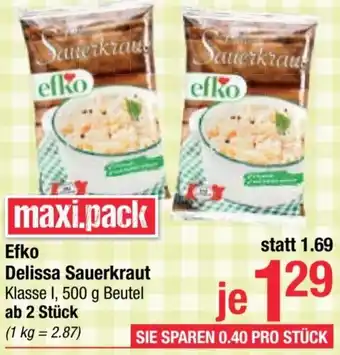 Maximarkt Efko Delissa Sauerkraut Angebot