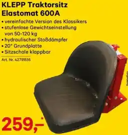 Lagerhaus Traktorsitz Elastomat 600A Angebot