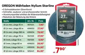 Lagerhaus OREGON Mähfaden Nylium Starline Angebot