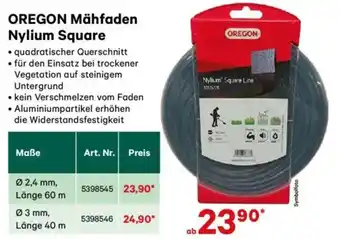 Lagerhaus Oregon mähfaden nylium square Angebot