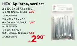 Lagerhaus Hevi splinten, sortiert Angebot