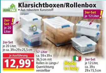 Norma Klarsichtboxen/Rollenbox Angebot