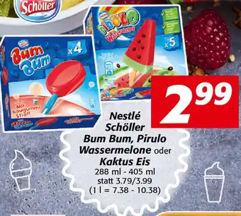 Nah&Frisch Nestlé Schöller Bum Bum,Pirulo Wassermenlone Oder kaktus Eis 288 ml-405 ml Angebot