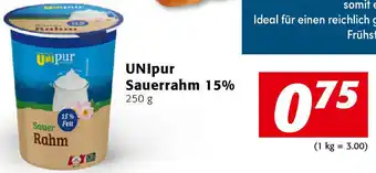 Nah&Frisch Unipur Sauerrahm 15% 250 g Angebot