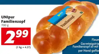 Nah&Frisch Unipur Familienzopf 700 g Angebot
