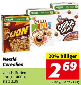Nah&Frisch Nestlé Cerealien 190 g-400 g Angebot