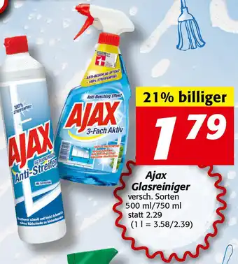 Nah&Frisch Ajax Glasreiniger 500 ml/750 ml Angebot
