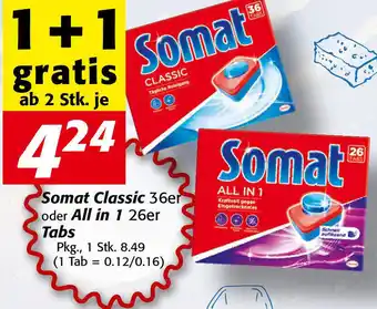 Nah&Frisch Somat Classic 36er Oder All in 1 26er Tabs Angebot