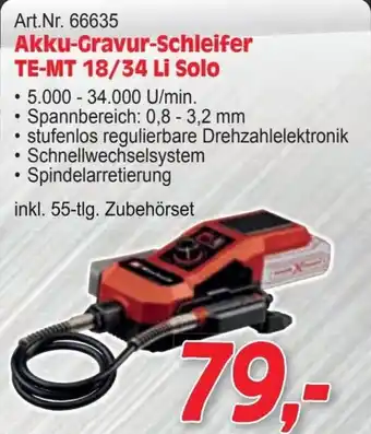 Zgonc Akku-Gravur-Schleifer TE-MT 18/34 Li Solo Angebot