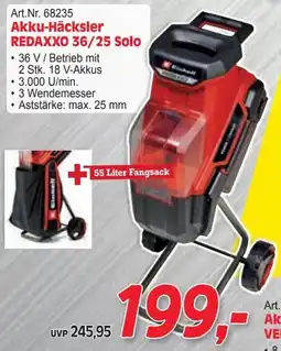 Zgonc Akku-Häcksler REDAXXO 36/25 Solo Angebot