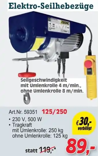 Zgonc Elektro-Seilhebezüge Angebot