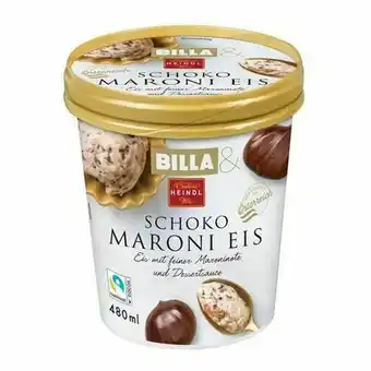 Billa Heindl Schoko Maroni Eis Angebot