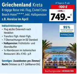 Lidl Reisen Griechenland Kreta Angebot