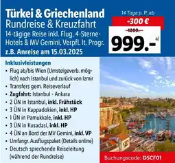 Lidl Reisen Türkei & Griechenland Angebot