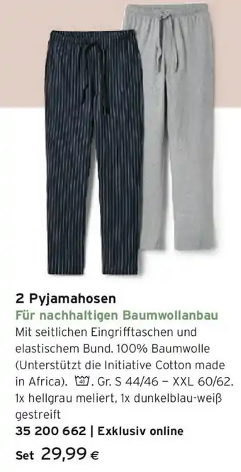 Tchibo Eduscho 2 Pyjamahosen Angebot