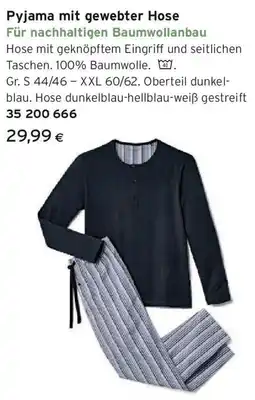 Tchibo Eduscho Pyjama mit gewebter Hose Angebot