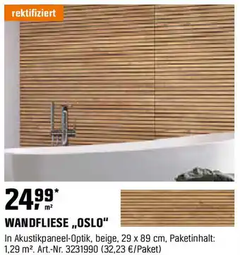 OBI Wandfliese,,oslo Angebot