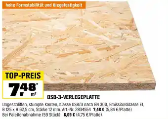 OBI Osb-3-verlegeplatte Angebot