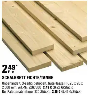 OBI Schalbrett fichte/tanne Angebot