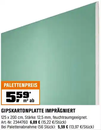 OBI Gipskartonplatte imprägniert Angebot