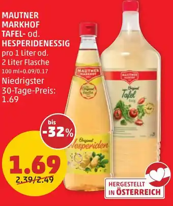 PENNY Tafel- od. Hesperidenessig Penny Angebot
