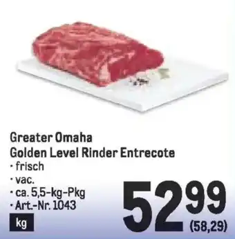 Metro Greater Omaha Golden Level Rinder Entrecote Angebot