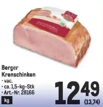 Metro Berger Krenschinken Angebot