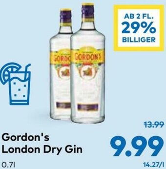 T&G Gordon's London Dry Gin 0.7L Angebot