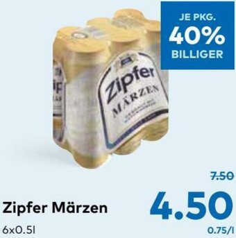 T&G Zipfer Märzen 6x0.5L Angebot