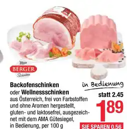 Maximarkt Backofenschinken oder Wellnessschinken Angebot