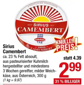 Maximarkt Sirius Camembert Angebot