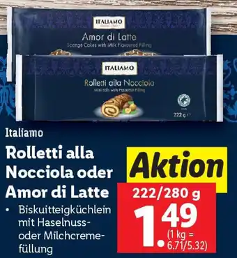 Lidl Rolletti alla Nocciola oder Amor di Latte Angebot