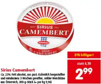 Interspar Sirius Camembert Angebot