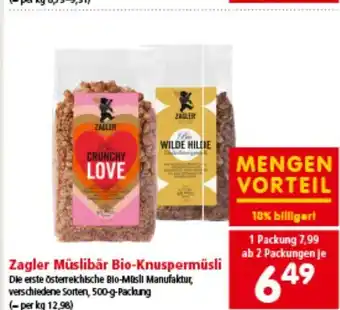 Interspar Zagler Müslibär Bio-Knuspermüsli Angebot