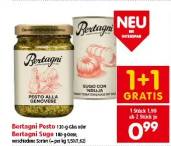 Interspar Bertagni Pesto oder Bertagni Sugo Angebot