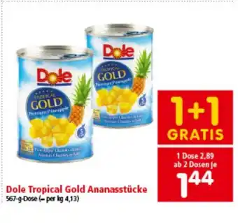 Interspar Dole Tropical Gold Ananasstücke Angebot