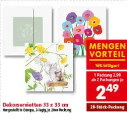 Interspar Dekorservietten 33 x 33 cm Angebot