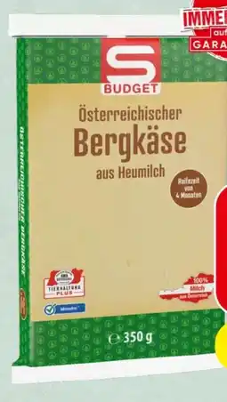 Spar Bergkäse Angebot