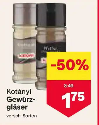 MPreis Kotányi Gewürz- gläser Angebot