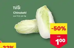 MPreis Tirol Chinakohl Angebot