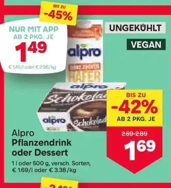 MPreis Pflanzendrink oder Dessert Angebot