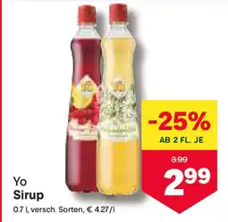 MPreis Yo Sirup Angebot